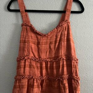 American Eagle Outfitters Terracotta Ruffled Top